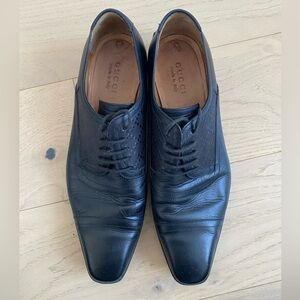 Gucci Men's Black Leather Oxfords